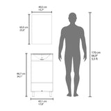 Brady Wall-Mounted Storage Cabinet for Bathroom Environments Featuring Integrated Mirror Door Face and Optimized Interior Organization with Two Shelves for Compact Functionality