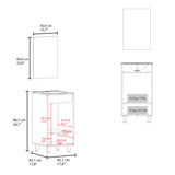 Brady Wall-Mounted Storage Cabinet for Bathroom Environments Featuring Integrated Mirror Door Face and Optimized Interior Organization with Two Shelves for Compact Functionality