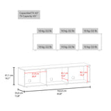 Dorne 80" TV Stand with 4 Open Shelves, 1 Drawer, Modern Media Console for Living Room Entertainment Storage