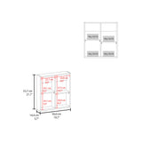 TUHOME Duma 21.1-Inch High by 19.7-Inch Wide Mirror Medicine Cabinet with One Door, Four Interior Shelves and Integrated Towel Rack, Wall-Mounted Storage Organizer for Bathroom or Kitchen Essentials