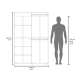 Eco Tall and Efficient Two-Door Freestanding Armoire Storage Solution Slim Vertical Design Perfect for Organizing Clothes Linens or Accessories in Tight Compact Bedroom Spaces