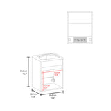Furman Wide Floating Bathroom Vanity with Resin Sink, Wall-Mounted Design, One-Door Cabinet for Storage, Compact 18" Vanity for Modern Bathrooms
