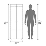 Home 2-Door Closet System Armoire with Hanging Rod and Storage Shelf, Modern Bedroom Organization Storage, Space-Saving Wardrobe for Jackets, Dresses, and Folded Garments in Contemporary Bedrooms