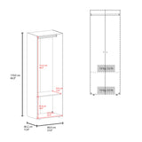 Home 2-Door Closet System Armoire with Hanging Rod and Storage Shelf, Modern Bedroom Organization Storage, Space-Saving Wardrobe for Jackets, Dresses, and Folded Garments in Contemporary Bedrooms