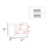 Sideways Wall-Mounted Cabinet with Two Doors and Four Internal Storage Shelves, Compact Kitchen or Laundry Room Floating Storage Cabinet