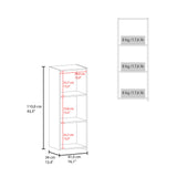 TUHOME Obregon 43-Inch Wall Cabinet with One Door and Two Open Shelves, Vertical Mounted Storage for Bathroom, Kitchen, Laundry or Garage, Compact Multi-Shelf Organizer for Toiletries, Supplies and Everyday Essentials