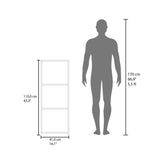 TUHOME Obregon 43-Inch Wall Cabinet with One Door and Two Open Shelves, Vertical Mounted Storage for Bathroom, Kitchen, Laundry or Garage, Compact Multi-Shelf Organizer for Toiletries, Supplies and Everyday Essentials