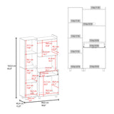 Pantress Complete Kitchen Pantry and Microwave Cabinet with One Door Side Kitchen Storage Cabinet, Compact Countertop, One Drawer, One Small Cabinet and, One Open Shelf