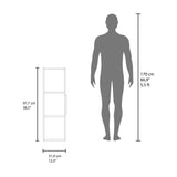 Vanguard Wall-Mounted Single Door Medicine Cabinet with 3 Interior Storage Shleves, Space-Saving Bathroom Storage Organizer with Concealed Shelving