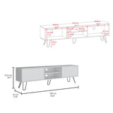 Vassel TV Rack with Two Drawers and Two Shelves