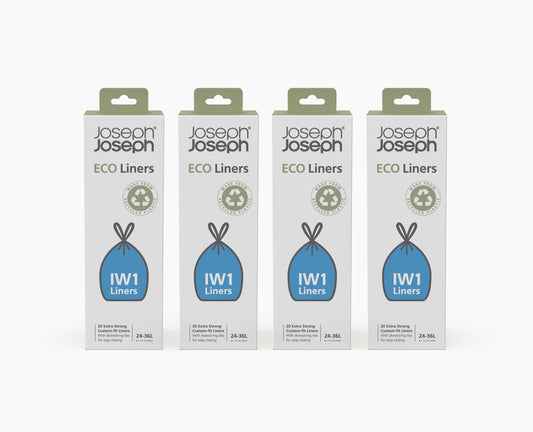 IW1 24-36L Grey Recycled Bin Liners - 4 pack