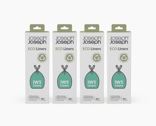 IW5 40L Grey Recycled Bin Liners - 4 pack