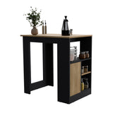 Stirling Kitchen Island with Spacious Top Surface, Push-to-Open Cabinet, Three Side Storage Shelves and Modern Multi-Functional Design for Meal Prep, Dining Convenience and Enhanced Everyday Kitchen Organization