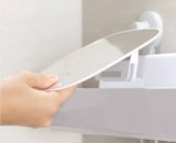 EasyStore™ Large White Shower Shelf with Removable Mirror