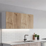Tuhome Napoles 39" W Double Door Wall Cabinet with Spacious Interior, Two-Tone Finish, Ideal for Kitchen, Office, Bathroom, or Garage Storage