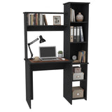 Tuhome Versalles Writing Desk with Two Superior Shelves, Five Side Open Storage Compartments, Space-Saving Modern Workstation Design for Studios and Offices, Ideal for Organization, Books, Accessories and Daily Productivity