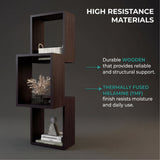 TUHOME Seyner Wall Shelf with Six Open Storage Cubes, Modern Display Design for Books and Decor, Space-Saving Mounted Structure Ideal for Living Rooms, Offices or Hallways, Functional Organization for Contemporary Homes