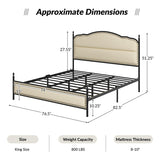 Ernesto 61" Industrial King and Queen Size platform Bed