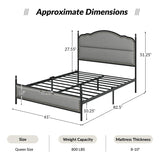 Ernesto 61" Industrial King and Queen Size platform Bed