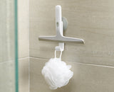 EasyStore™ Pack of 2 Light Grey Shower Squeegees with Storage Hook