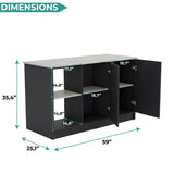 TUHOME Juniper Kitchen Island with Large Top Surface, Double Door Cabinet, Inner Shelves and Open Side Storage Offering Expansive Meal Prep Space, Modern Organization Solutions and Durable Construction for Everyday Kitchens