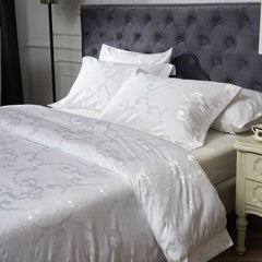 BDS Queen Size Duvet Cover Set Jacquard Top & 100% Cotton Inside