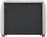 Jardin Wingback Bed - Luxurious Boucle Upholstered Design with Natural Oak Finish for Modern Elegance