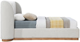 Jardin Wingback Bed - Luxurious Boucle Upholstered Design with Natural Oak Finish for Modern Elegance