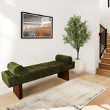 Jasmine 60" Modern Chenille Upholstered Bench