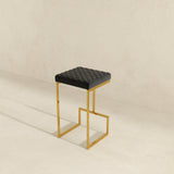 Joel Black Velvet Bar Stool