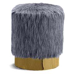 Joy Faux Fur Ottoman | Stool