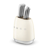 Knife Block Set - Retro-Style Cream