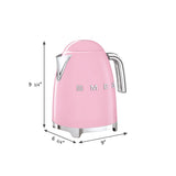 Retro-Style Electric Kettle (7 Cups) - Pink