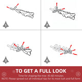 HOMCOM 9 Foot Pencil Snow Flocked Artificial Christmas Tree with Pine Realistic Branches, Pine Cones, Red Berries, Auto Open, Green