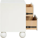 Kent Night Stand - Sleek Ash Wood Design with Elegant Ball Legs for a Timeless Bedroom Upgrade
