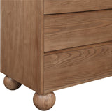 Kent Chest - Elegant Solid Ash Wood Storage Solution with Timeless Design and Luxurious Ball Legs