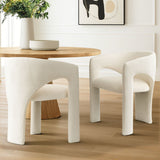 Khloe Modern Chenille Dining Chair with Arms (1-Piece)