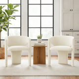 Khloe Modern Chenille Dining Chair with Arms (Set of 6)