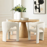 Khloe Modern Chenille Dining Chair with Arms (Set of 4)