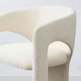 Khloe Modern Chenille Dining Chair with Arms (1-Piece)