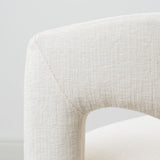 Khloe Modern Chenille Dining Chair with Arms (Set of 2)