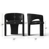Khloe Modern Chenille Dining Chair with Arms (Set of 2)