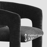 Khloe Modern Chenille Dining Chair with Arms (Set of 6)