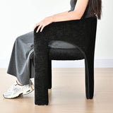 Khloe Modern Chenille Dining Chair with Arms (1-Piece)