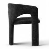 Khloe Modern Chenille Dining Chair with Arms (Set of 4)