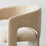 Khloe Modern Chenille Dining Chair with Arms (1-Piece)