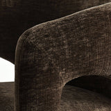 Khloe Modern Chenille Dining Chair with Arms (1-Piece)