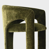 Khloe Modern Chenille Dining Chair with Arms (1-Piece)