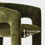 Khloe Modern Chenille Dining Chair with Arms (1-Piece)