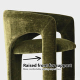 Khloe Modern Chenille Dining Chair with Arms (Set of 6)